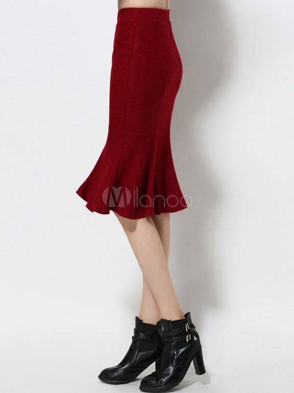 Bodycon Skirt S Ruffle Fit Mermaid Skirt Milanoo bodycon skirt s ruffle fit mermaid skirt milanoo