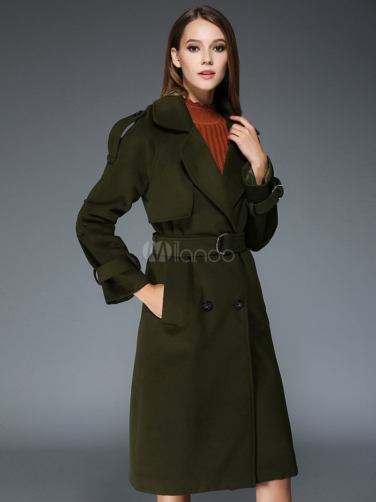 double breasted wrap coat