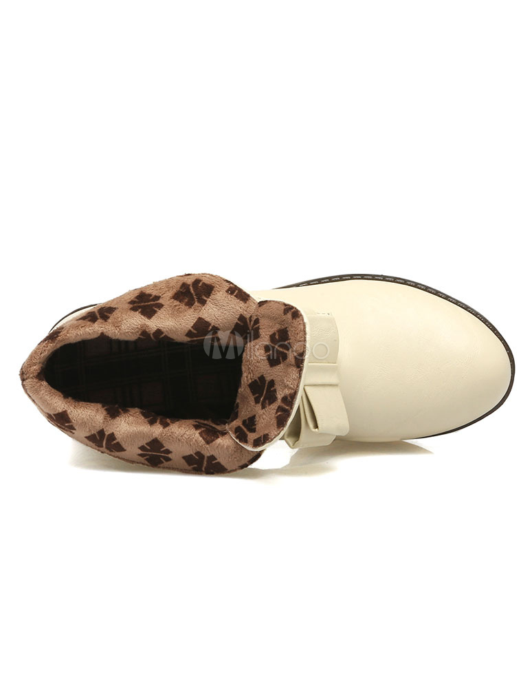 round toe platform booties