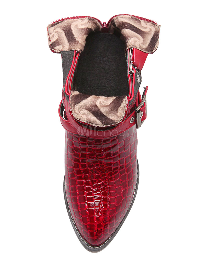 alligator print booties