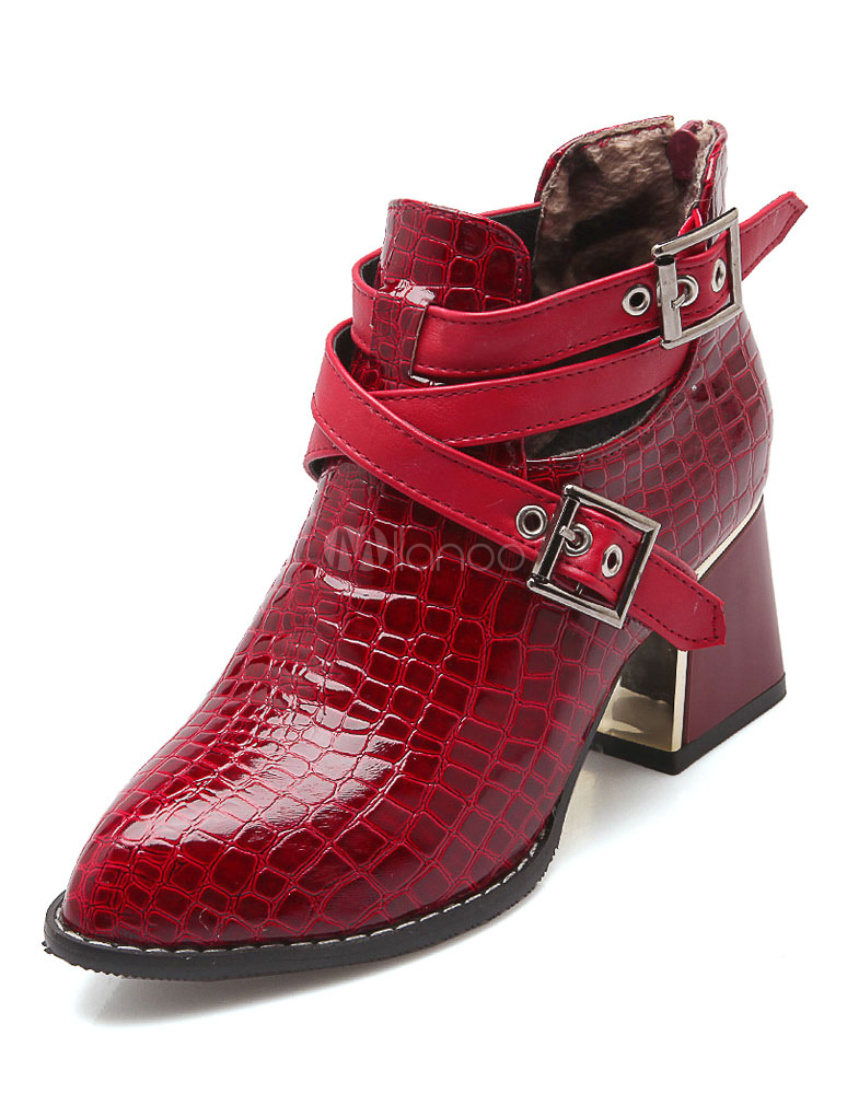 alligator print booties