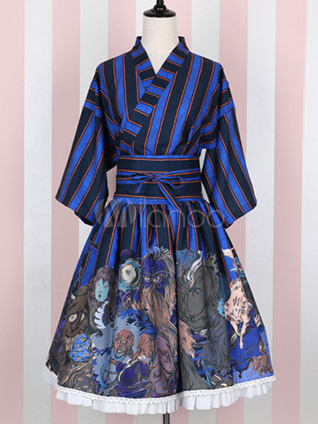 kimono and skirt outfit
