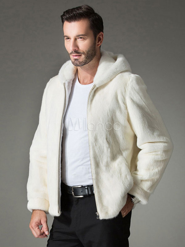 faux fur bomber with hood