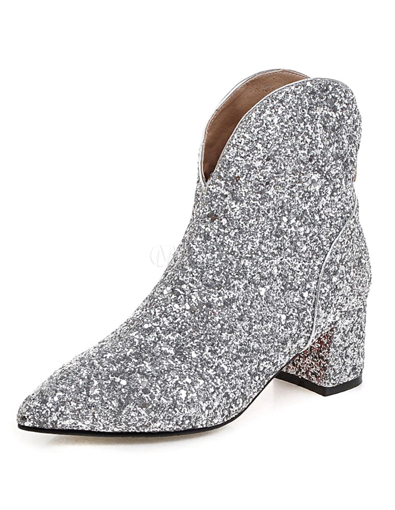 pink sparkly ankle boots