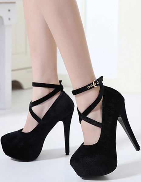 Women's High Heels Platform Round Toe 