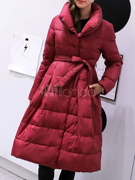 padded wrap coat