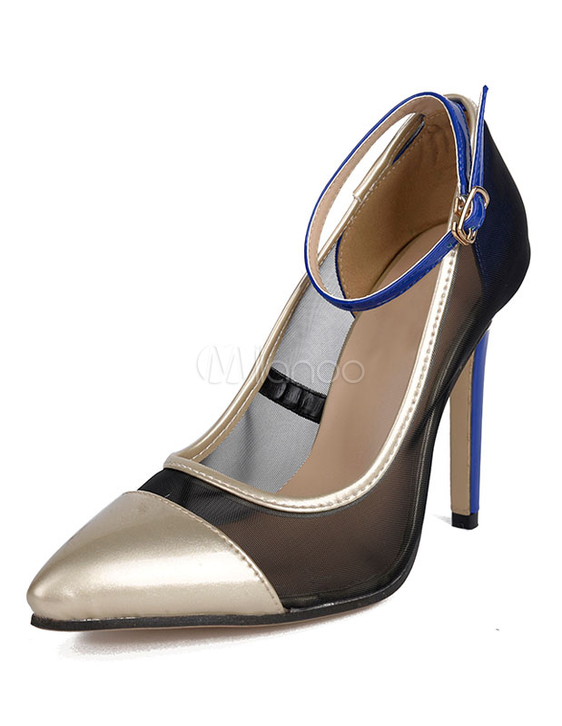 pointed toe gold pumps