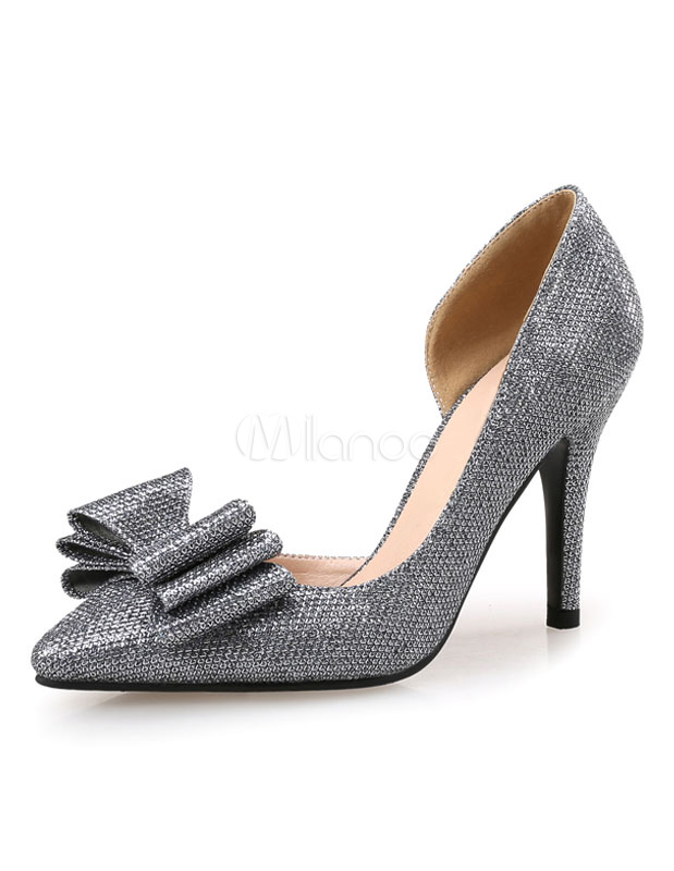 silver grey occasion shoes