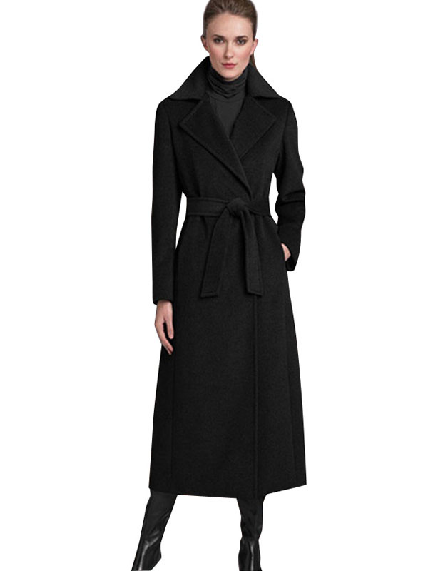 Ladies belted Black Jacket on Rent