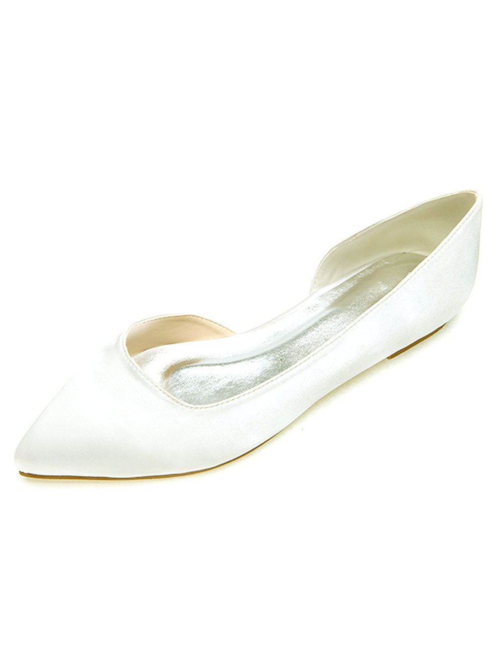 Ivory Wedding Shoes Satin Pointed Toe 