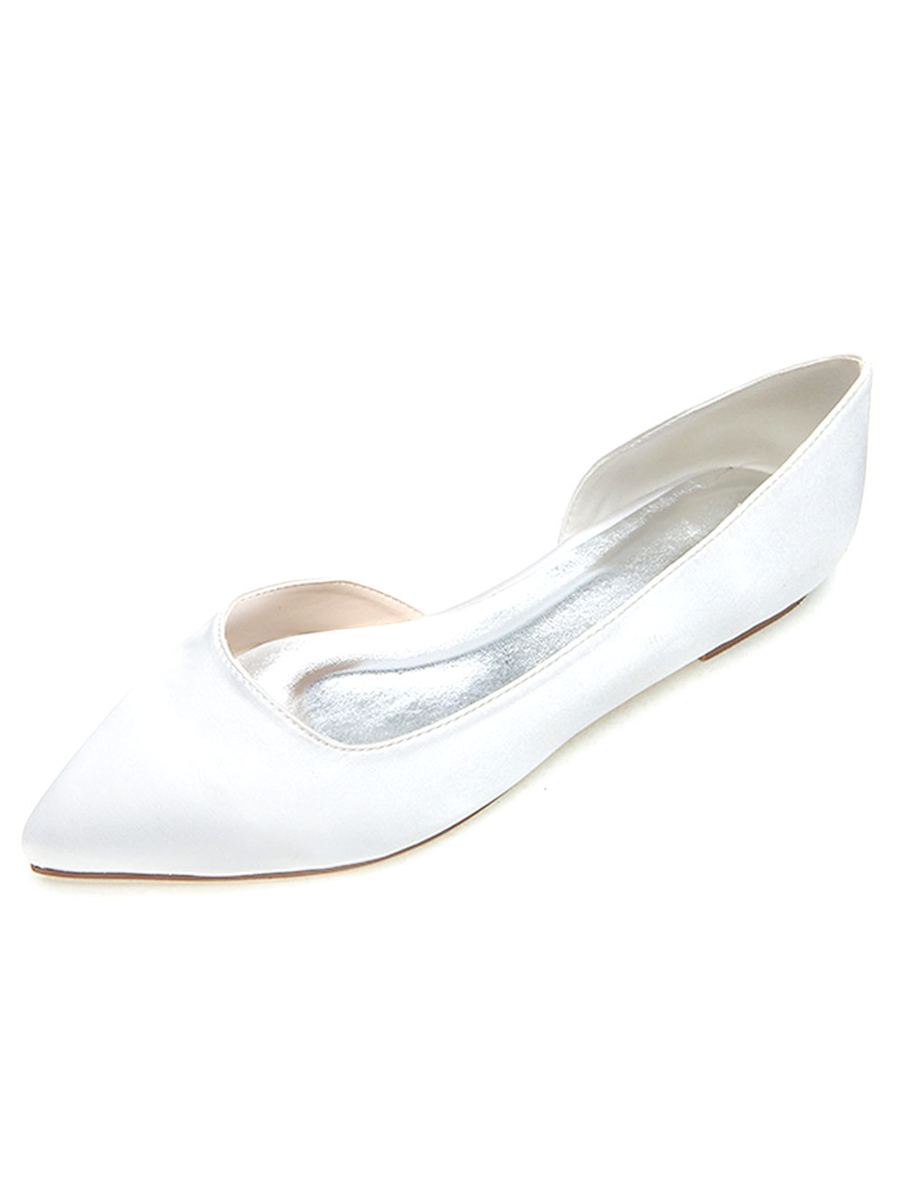 satin pointed flats