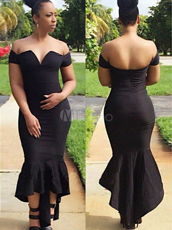 black dress no shoulder