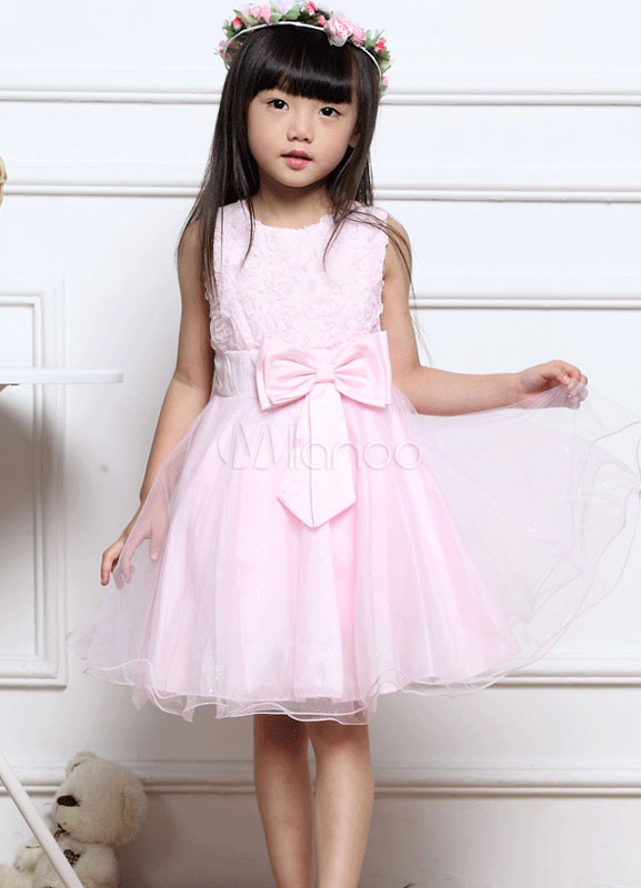 Flower Girl Dresses Plum Knee Length Pageant Dress Toddlers' Sleeveless ...