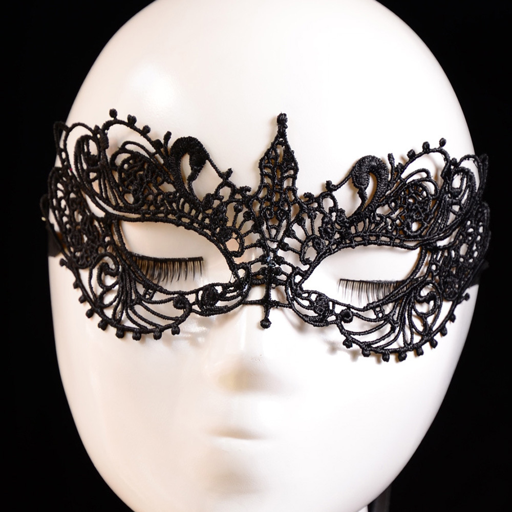 Lingerie Sexy Lingeries | Sexy Lace Mask Women Hallow Out Black Eye Patch - KF19572