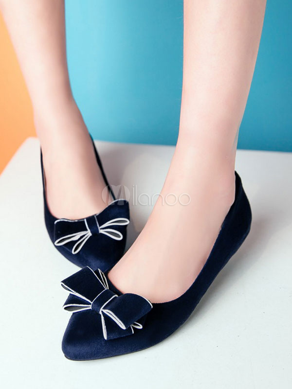 Suede Burgundy Pumps Women's Pointed Toe Bow Decor Kitten Heel Shoes ...