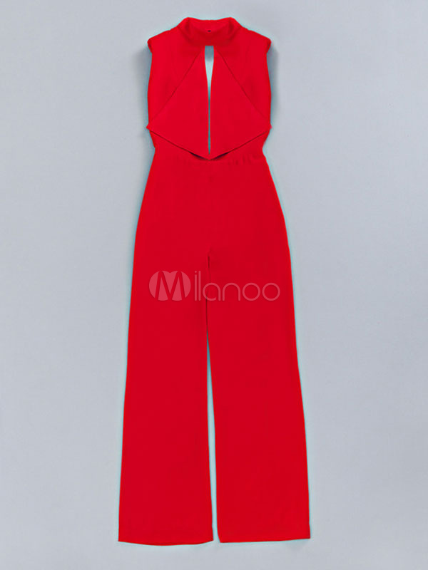 red jumpsuit women's clothing