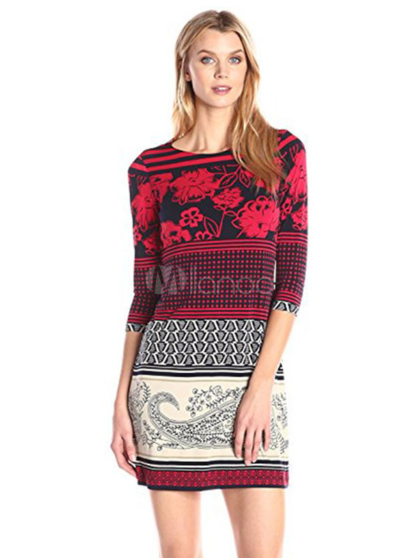 vestido curto meia manga