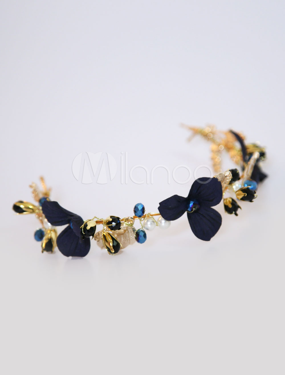 navy hair accessories for weddings