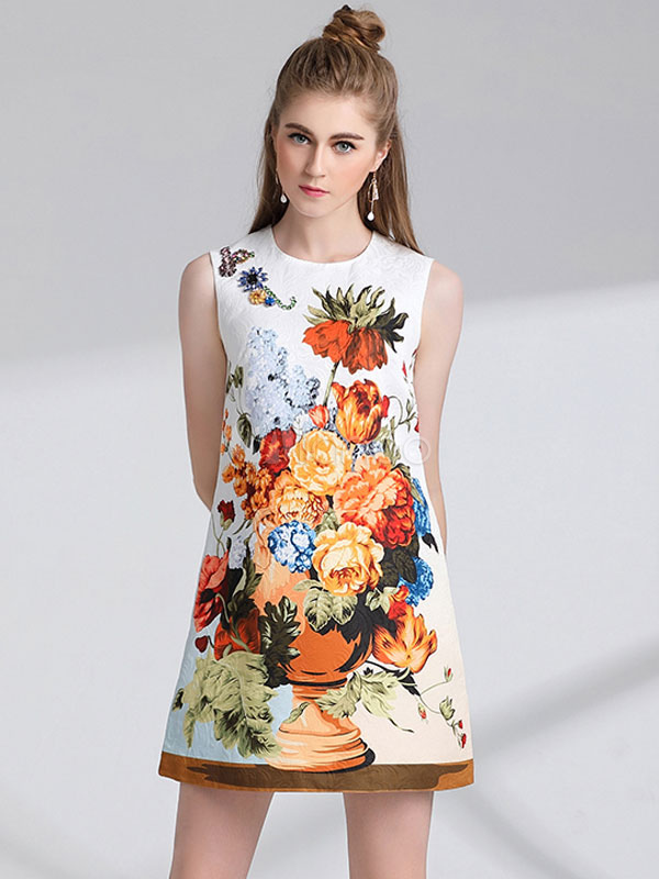 vestido solto de tecido