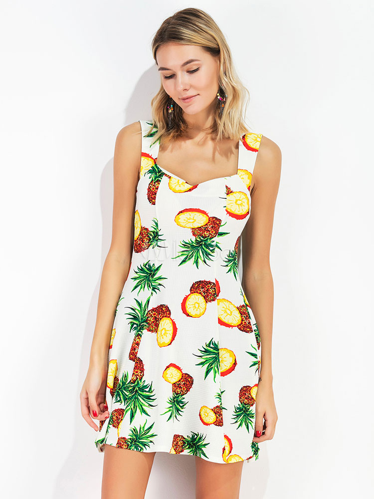 Платье с ананасами