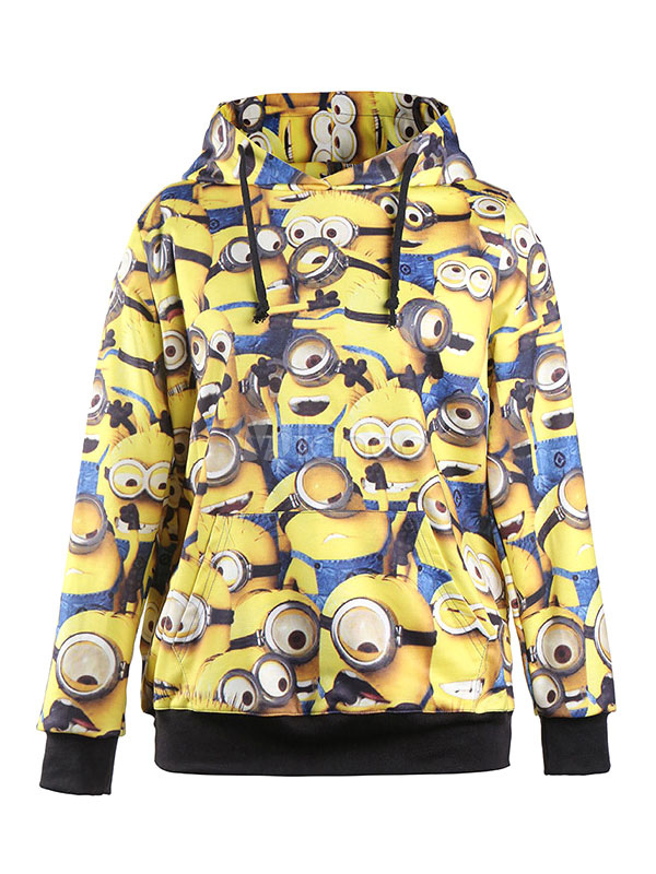 Women's Yellow Hoodie Minions 3D Print Hooded Sweatshirt