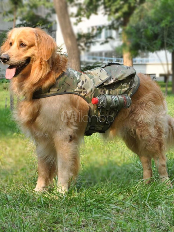 camo dog backpack