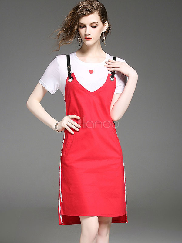 red 2 piece outfits