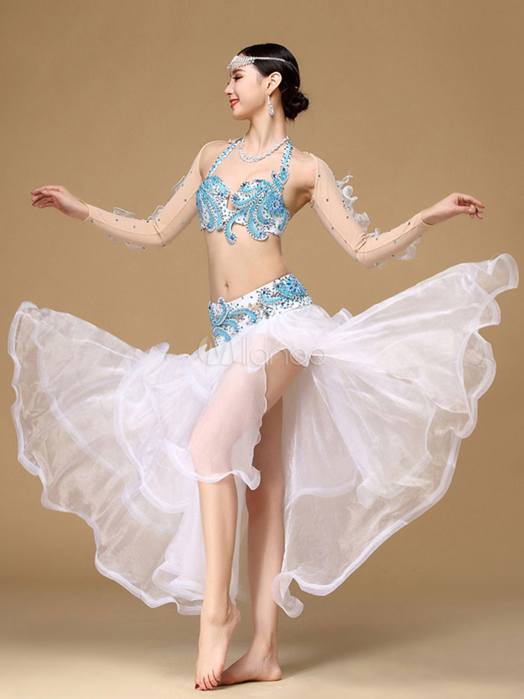 Sexy Costume De Danse Orientale Mode En Organza En Fibre Polyester