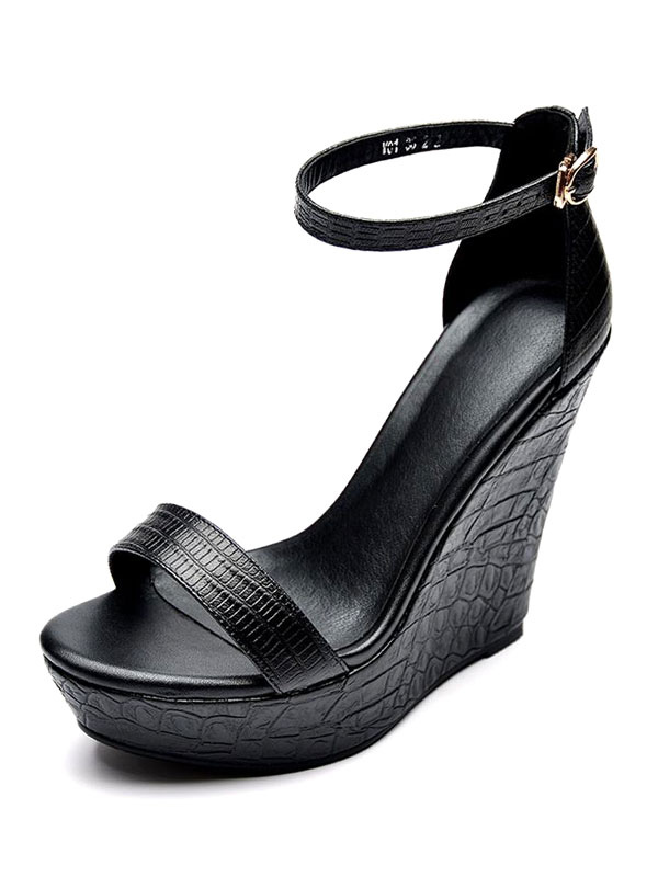 black platform sandals for women