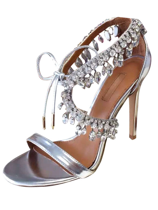 scarpe con tacco eleganti argento