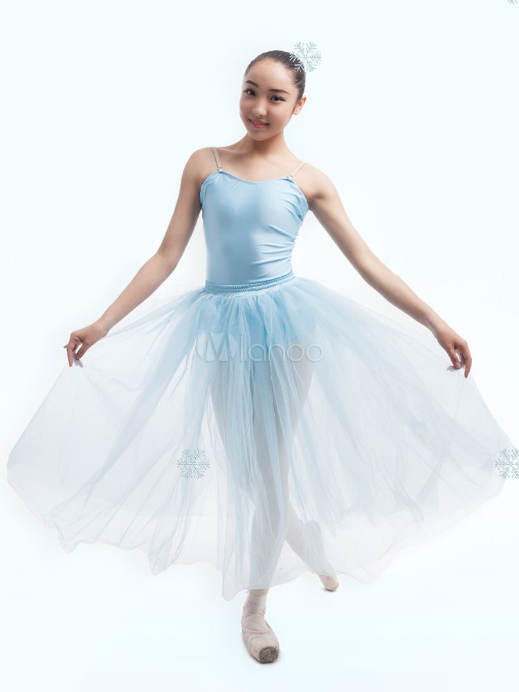 light blue leotard with skirt