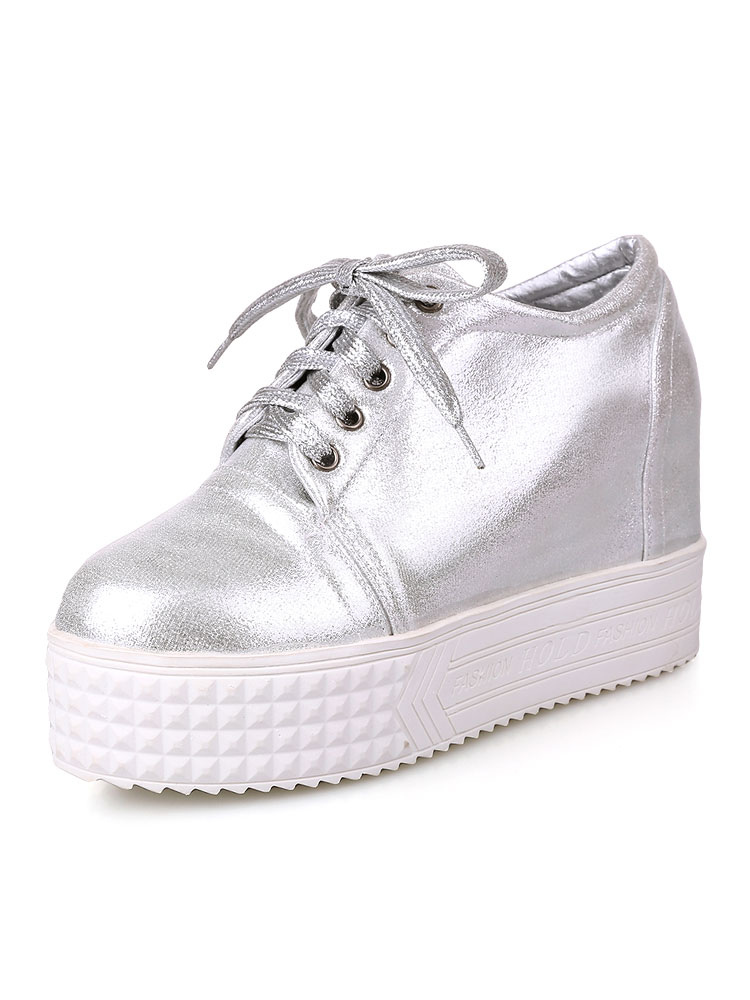 womens silver casual shoes