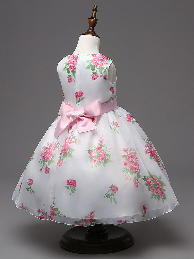 vestido de daminha estampado