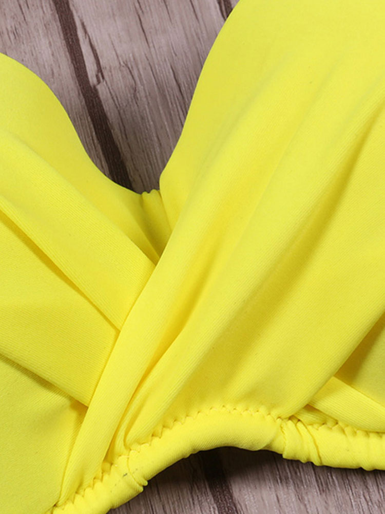 Mode Femme Maillot de Bain Femmes | Maillot 2 Pièces Maillot de Bain Imprimés Rayures Femmes Taille Haute avec Bretelles à Col Décolleté en V 2022 avec Dos Nu Bicolores Sexy - SP95644