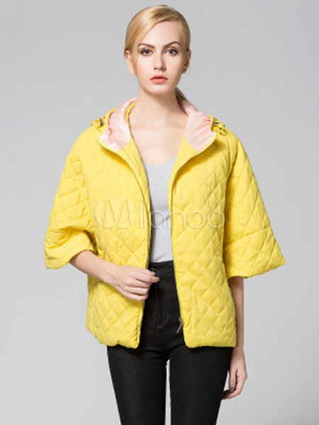 yellow half sleeve jacket