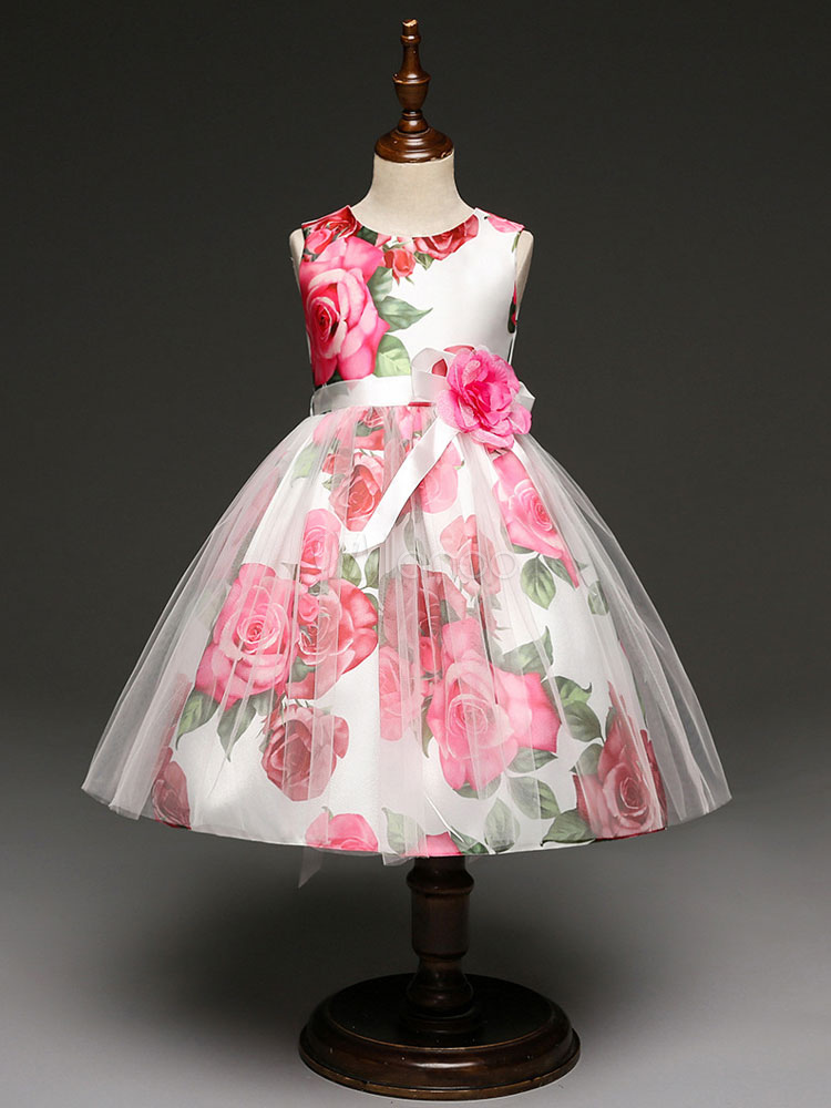 vestido de daminha estampado