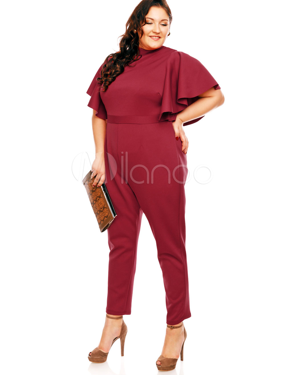 plus size skinny leg jumpsuit