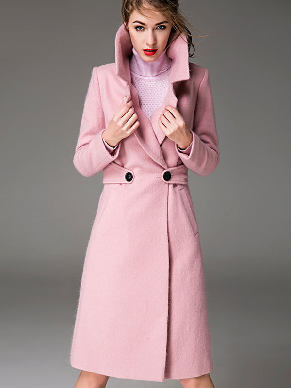 long pink coat