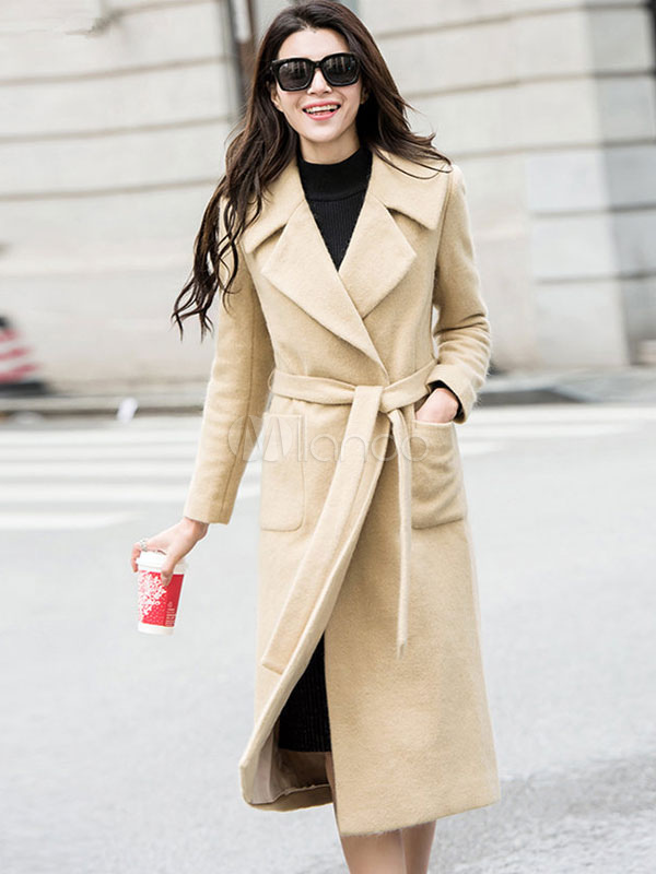 women's wool wrap coat