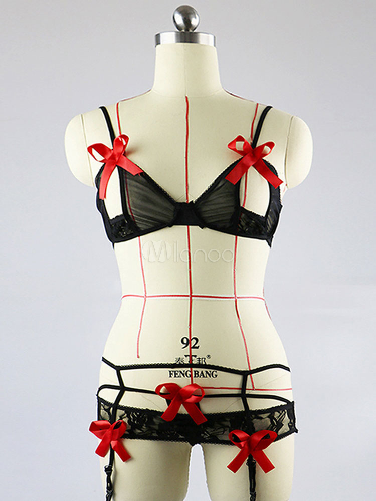 Bowknot Decorated Sexy Lingerie Set