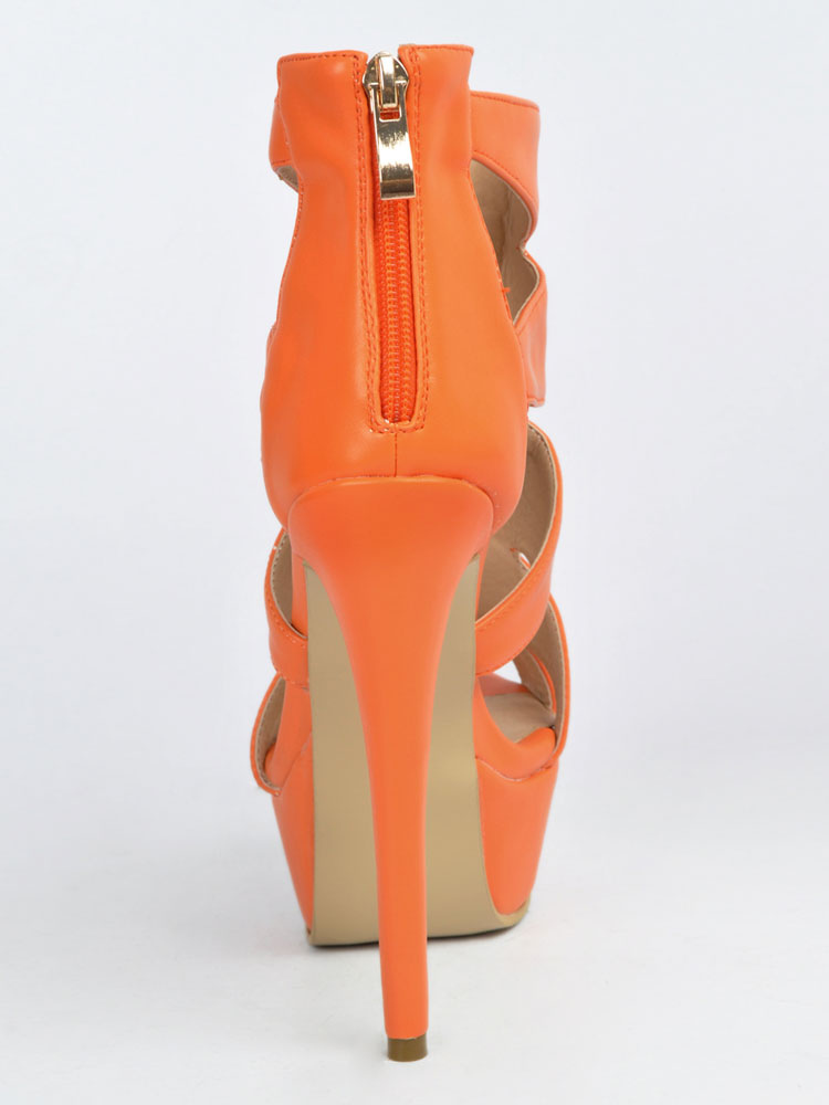 orange gladiator sandals