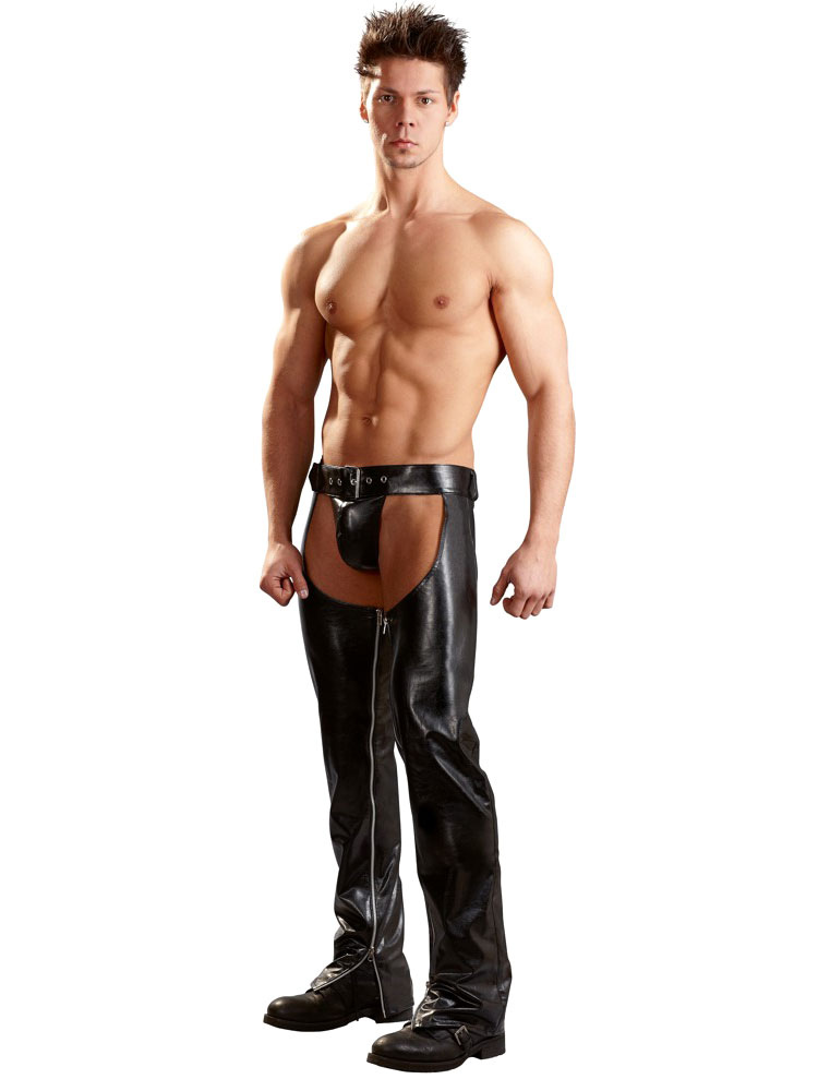 sexy halloween transparent male leather lingerie