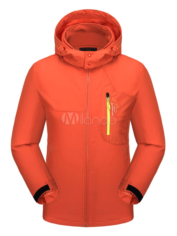 orange hiking jacket