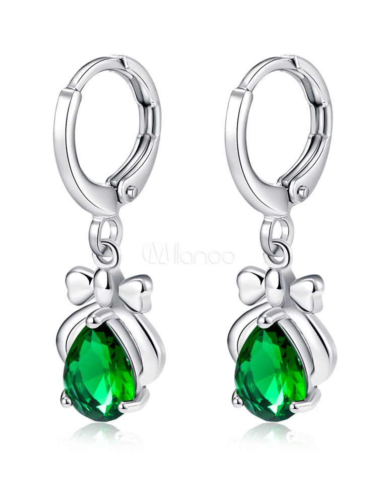 the green party earrings