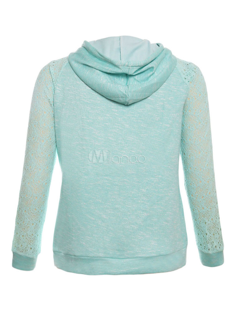 ladies mint green hoodie