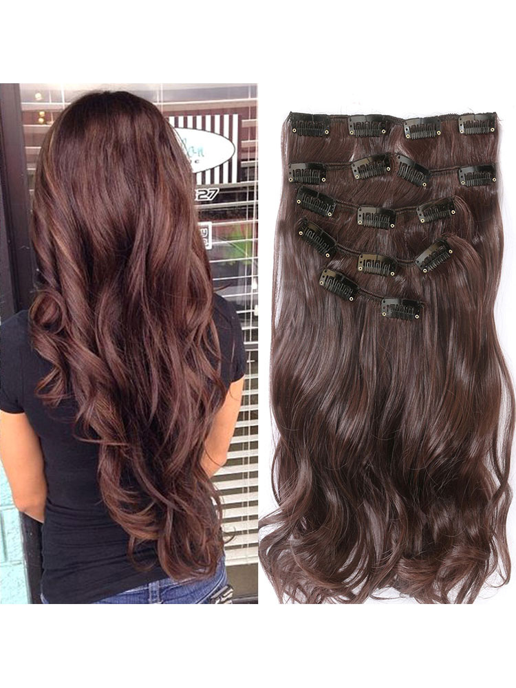 Synthetic Hair Extensions Tousled Full Volume Curls Long Hair Piece -  