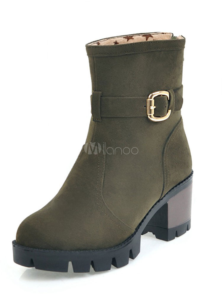 hunter chunky heel boots