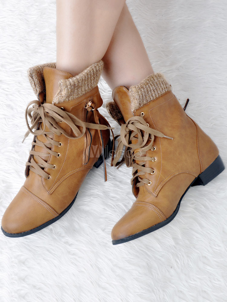 women's round toe ankle boots