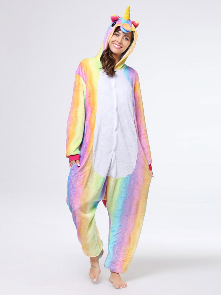 OUTLETISSIMO® Pigiama Unicorno Blu Cosplay Carnevale Tuta In Pile Pelliccia SINTENTICA Anime