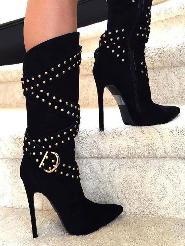plus size mid calf boots